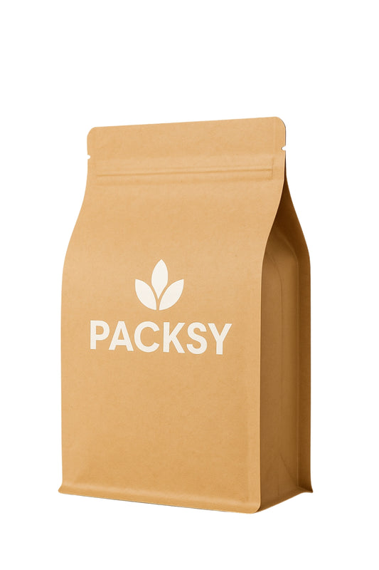 Custom Flat Bottom Kraft Paper Bag